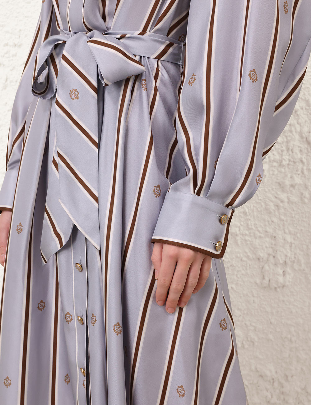 EMBLEM TUCK MIDI DRESS