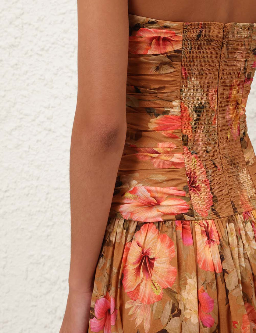 MAHON TIE FRONT MIDI DRESS