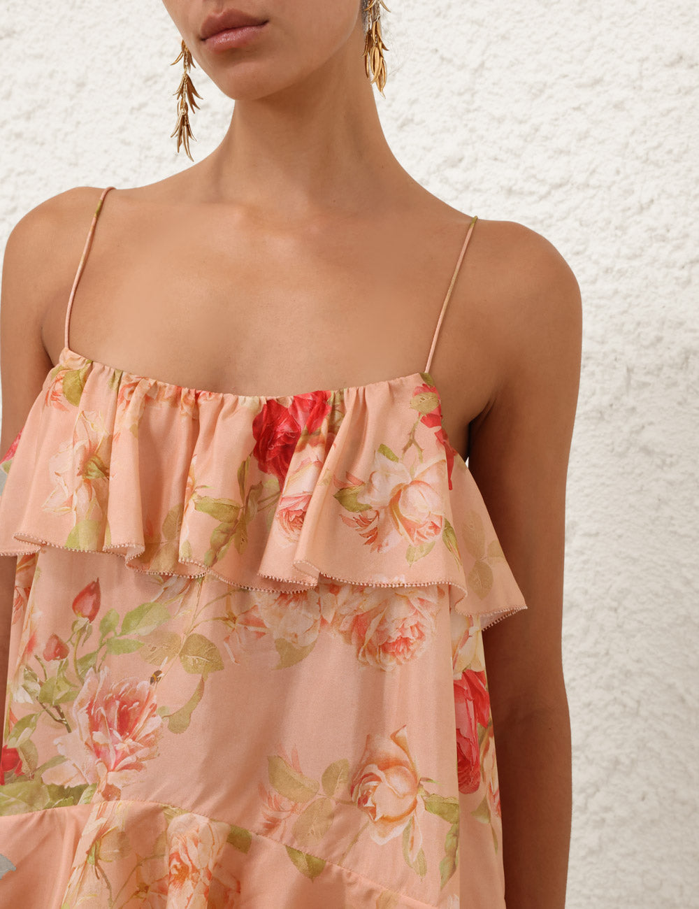 ROSELIGHT FRILL CAMI TOP