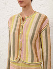 INDRA STRIPE CROCHET CARDIGAN