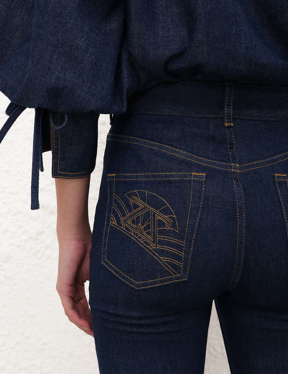 SLIM FLARE JEAN IN HARBOUR BLUE