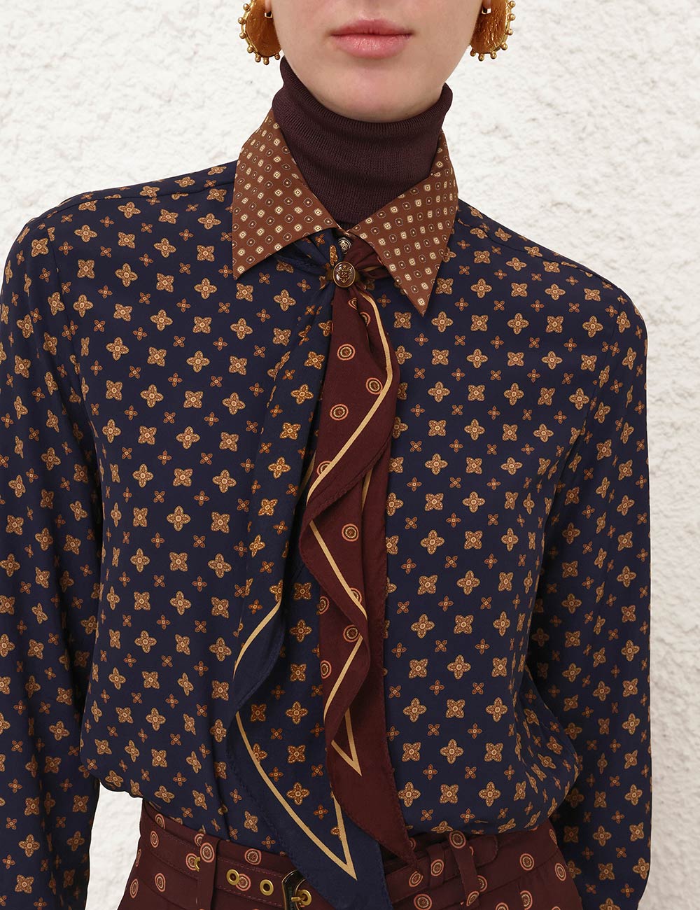 RELAXED SHIRT IN MULTI GEO PRINT