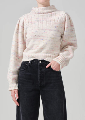 CLAUDIA TURTLENECK PUFF SLEEVE