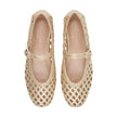 EVONNA WOVEN LEATHER MARY JANE BALLET FLAT