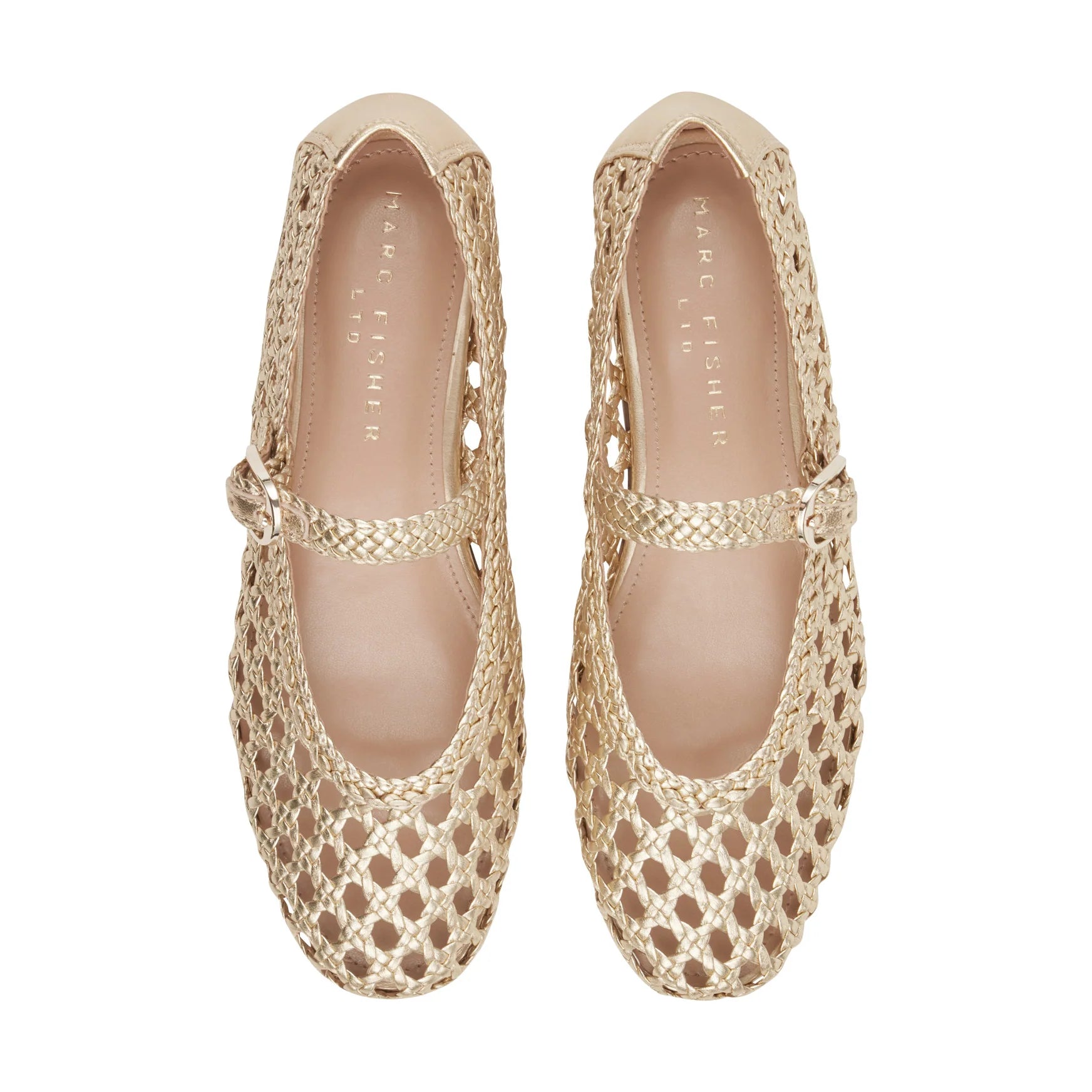 EVONNA WOVEN LEATHER MARY JANE BALLET FLAT
