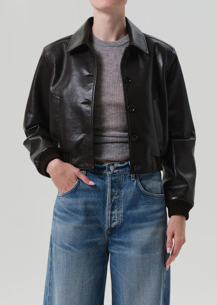 LOLA BOMBER RECYCLED LEATHER