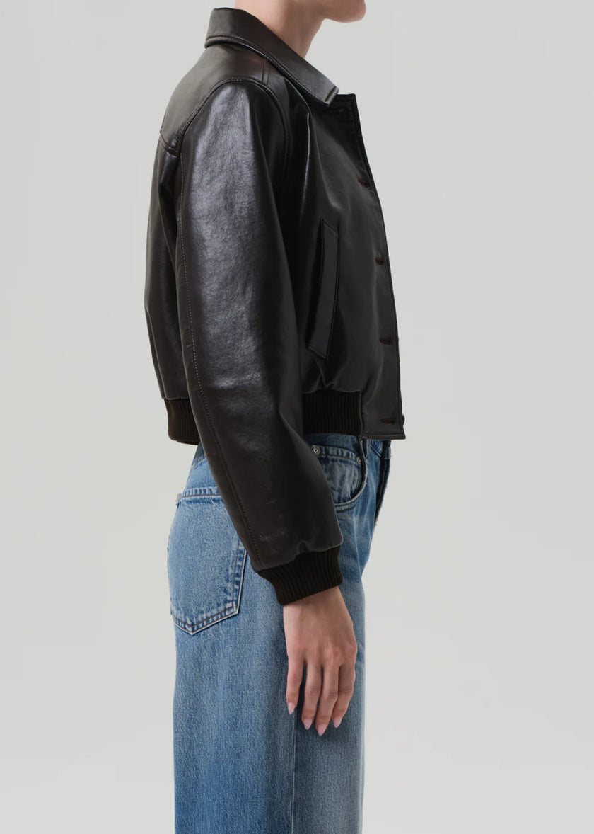 LOLA BOMBER RECYCLED LEATHER