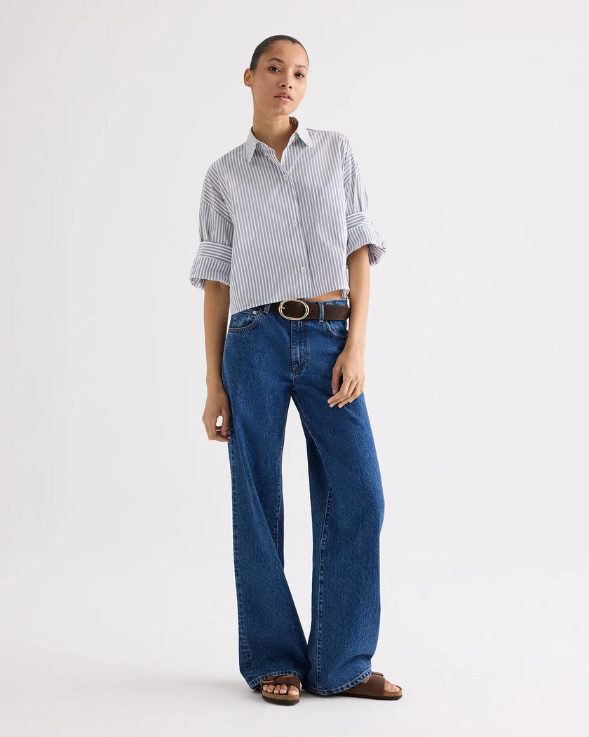NEXT EX SHIRT IN DOUBLE STRIPE SHIRTING