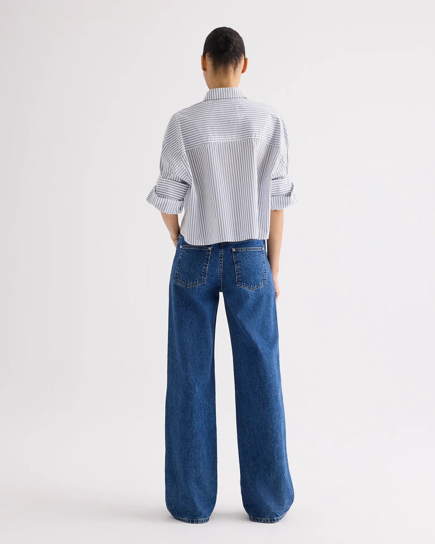 NEXT EX SHIRT IN DOUBLE STRIPE SHIRTING
