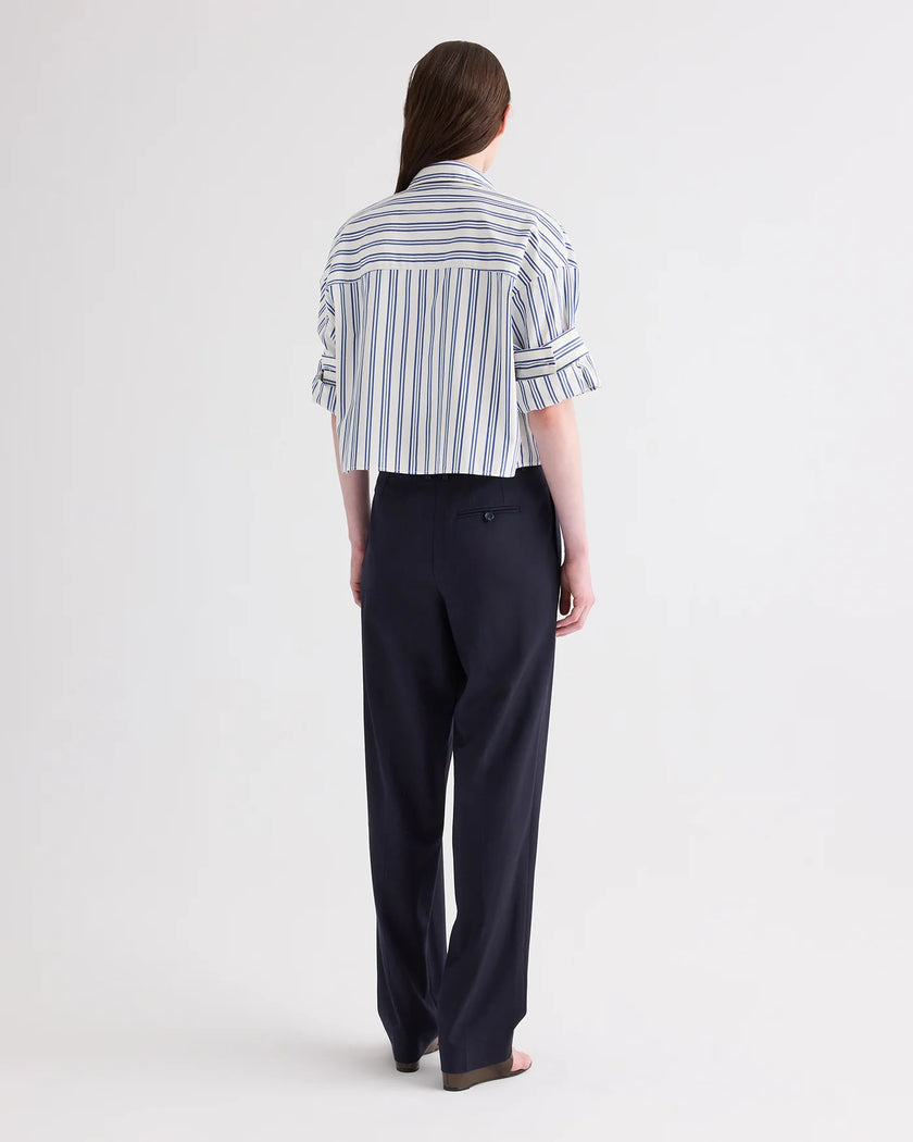 NEXT EX SHIRT IN MENS STRIPE ON SUPERFINE POPLIN