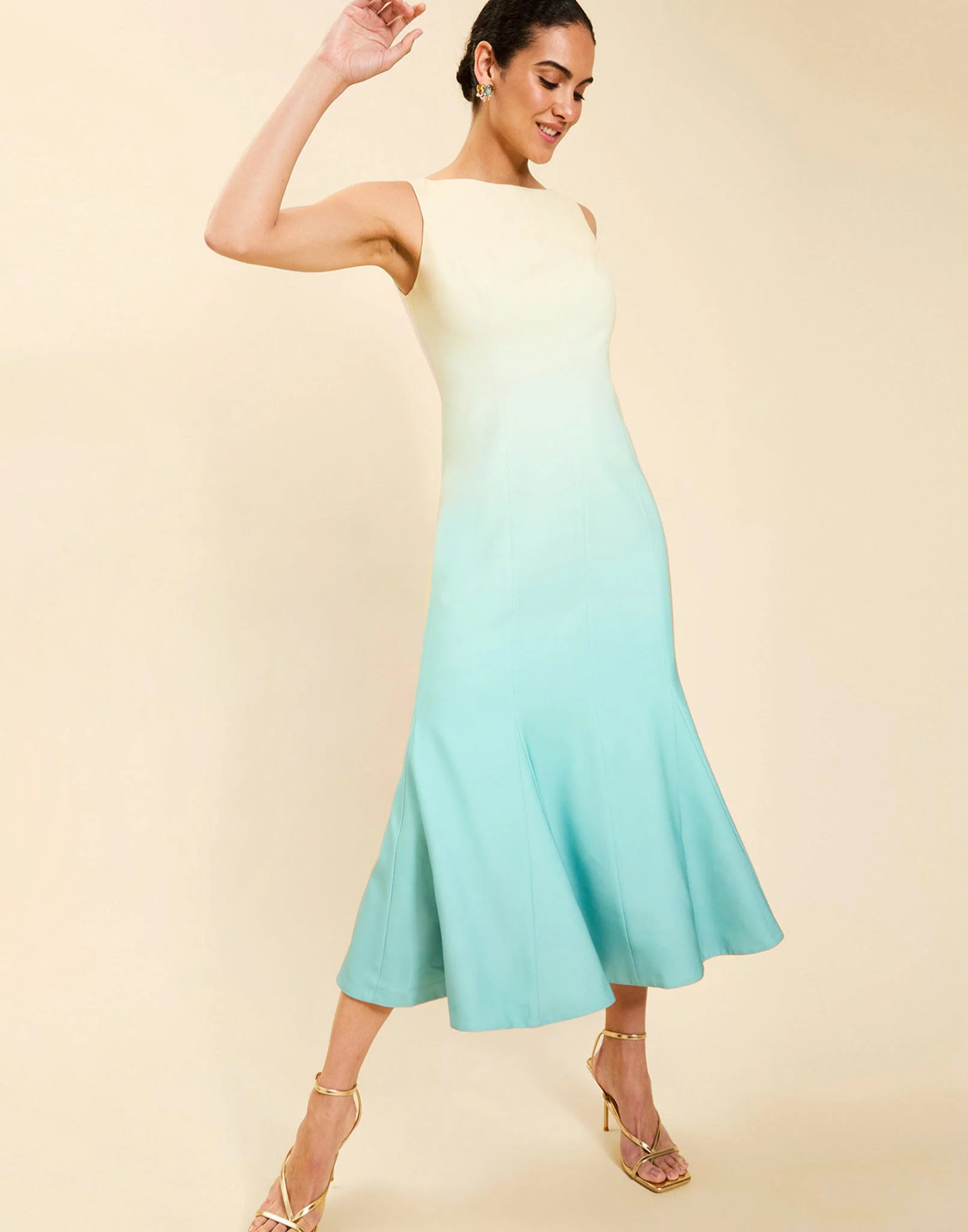 SUNNYSIDE CONVERTIBLE MIDI DRESS IN TUSCAN DAYDREAMING