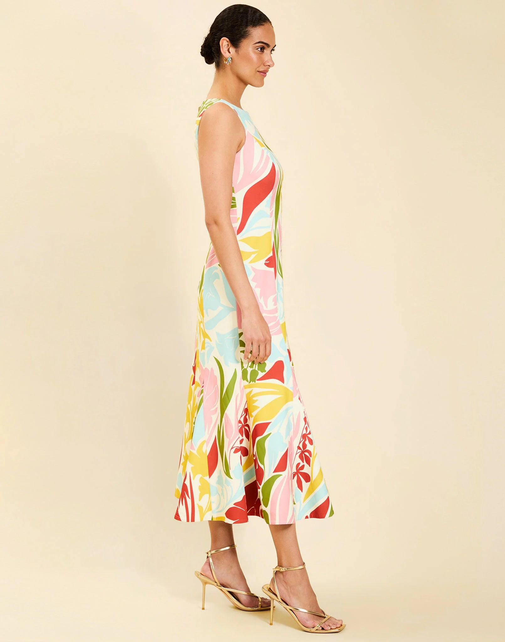 SUNNYSIDE CONVERTIBLE MIDI DRESS IN TUSCAN DAYDREAMING