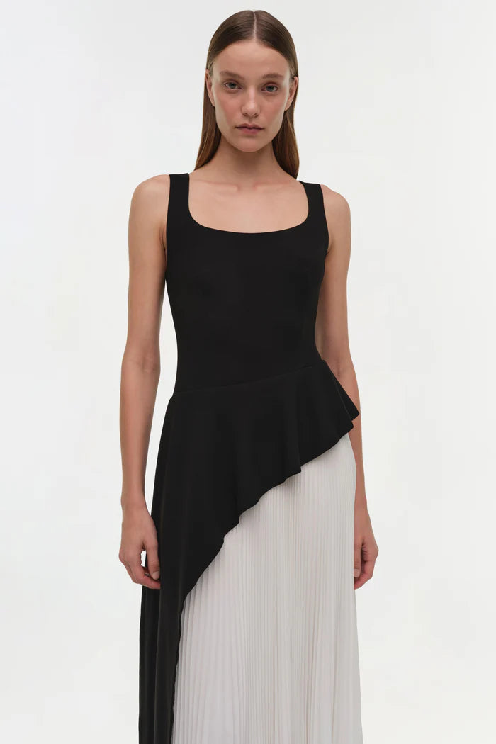 ZAYLA PLEATED MIDI DRESS