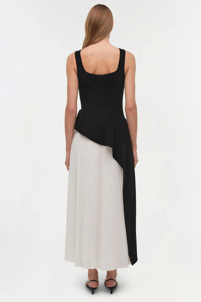 ZAYLA PLEATED MIDI DRESS