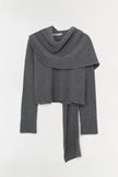 ELSON WOOL CASHMERE SCARF SWEATER