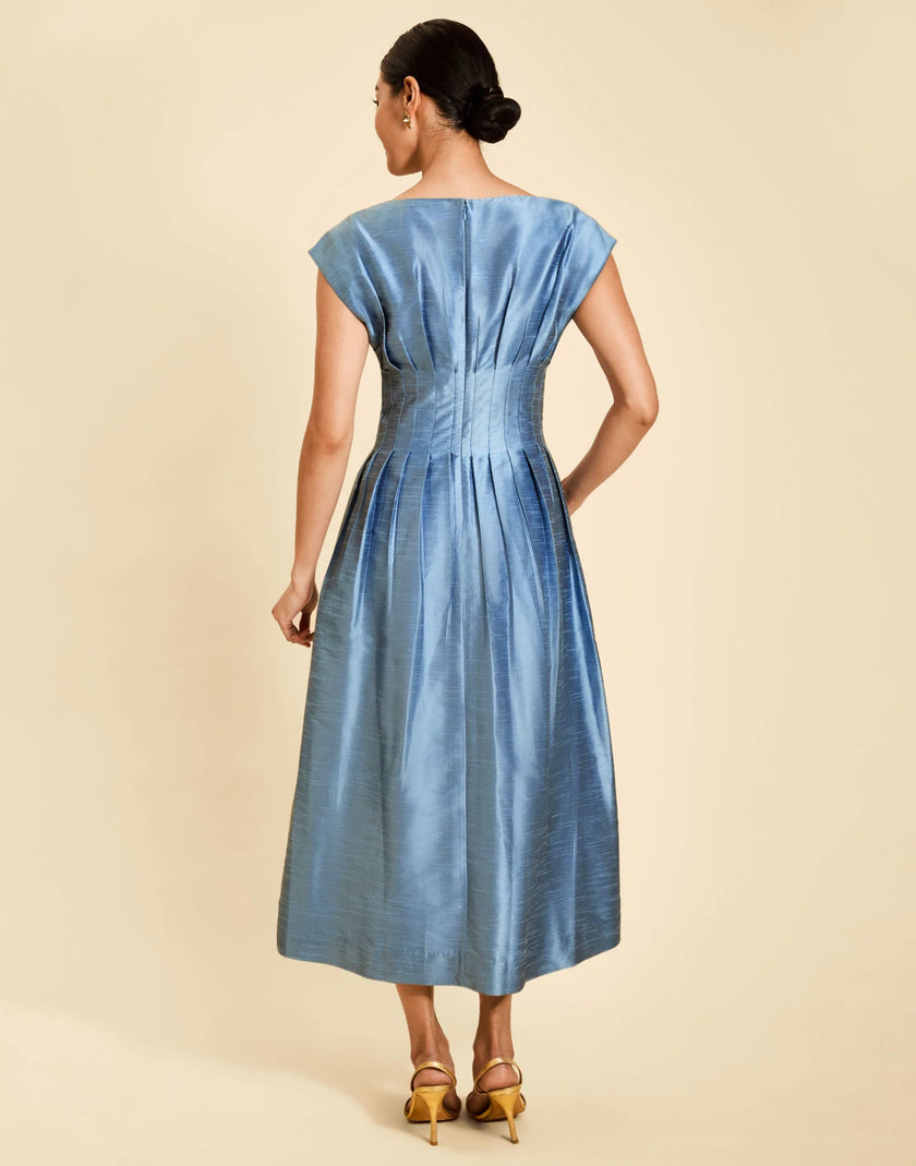 QUINN MIDI DRESS IN LAPIS