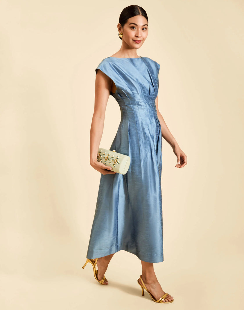 QUINN MIDI DRESS IN LAPIS