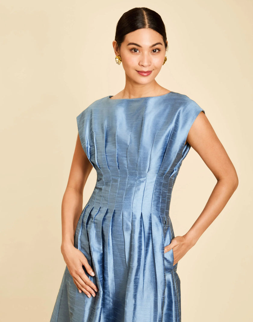 QUINN MIDI DRESS IN LAPIS