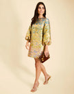 ROSANNA MINI DRESS IN GILDED MARBLE