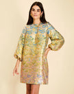 ROSANNA MINI DRESS IN GILDED MARBLE