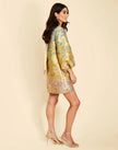 ROSANNA MINI DRESS IN GILDED MARBLE