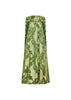 PIETRO CONVERTIBLE CAPE GOWN IN GREEN METALLIC CAFTAN