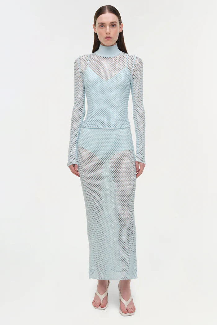 DEMITRI MESH KNIT MIDI SKIRT