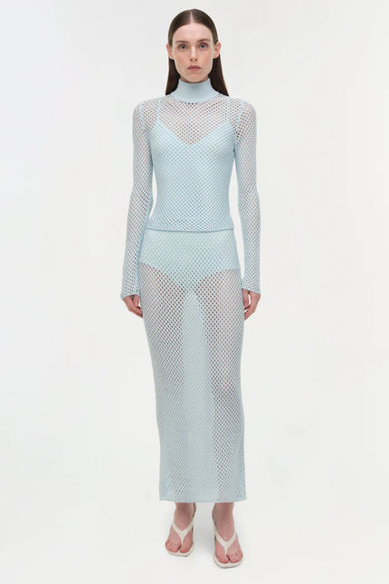 DEMITRI MESH KNIT MIDI SKIRT