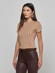 RESSI FITTED TEE IN MULTI ALLOVER HORSE BIT