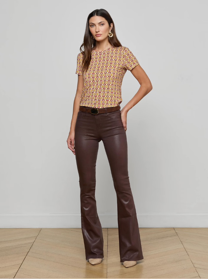 RESSI FITTED TEE IN MULTI ALLOVER HORSE BIT