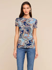 RESSI FITTED TEE IN MIDNIGHT MULTI BESARABIAN PAISLEY