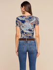 RESSI FITTED TEE IN MIDNIGHT MULTI BESARABIAN PAISLEY