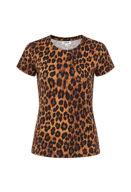 RESSI FITTED TEE IN JAVAN LEOPARD
