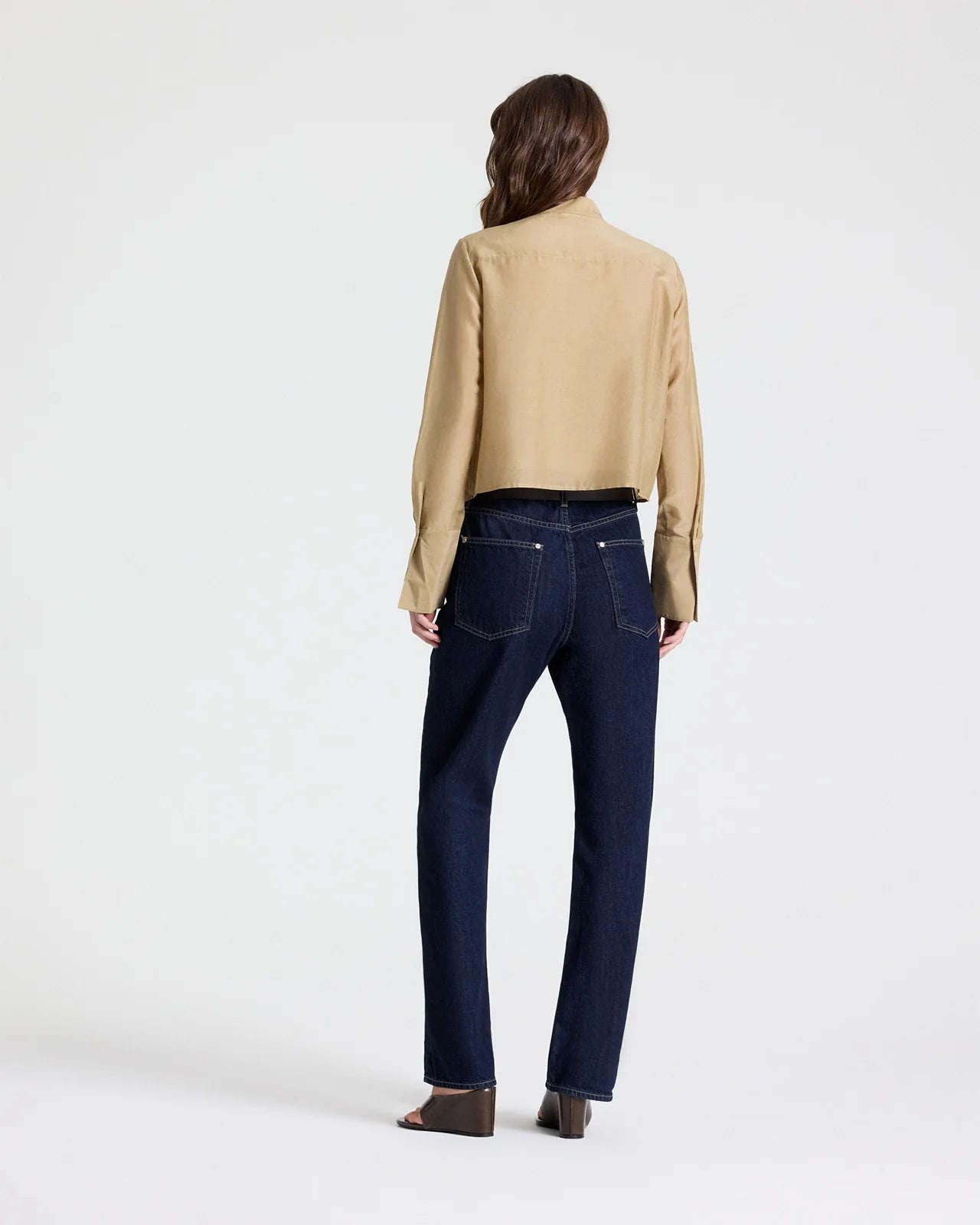 PATTI TOP IN COTTON SILK ORGANZA KELP