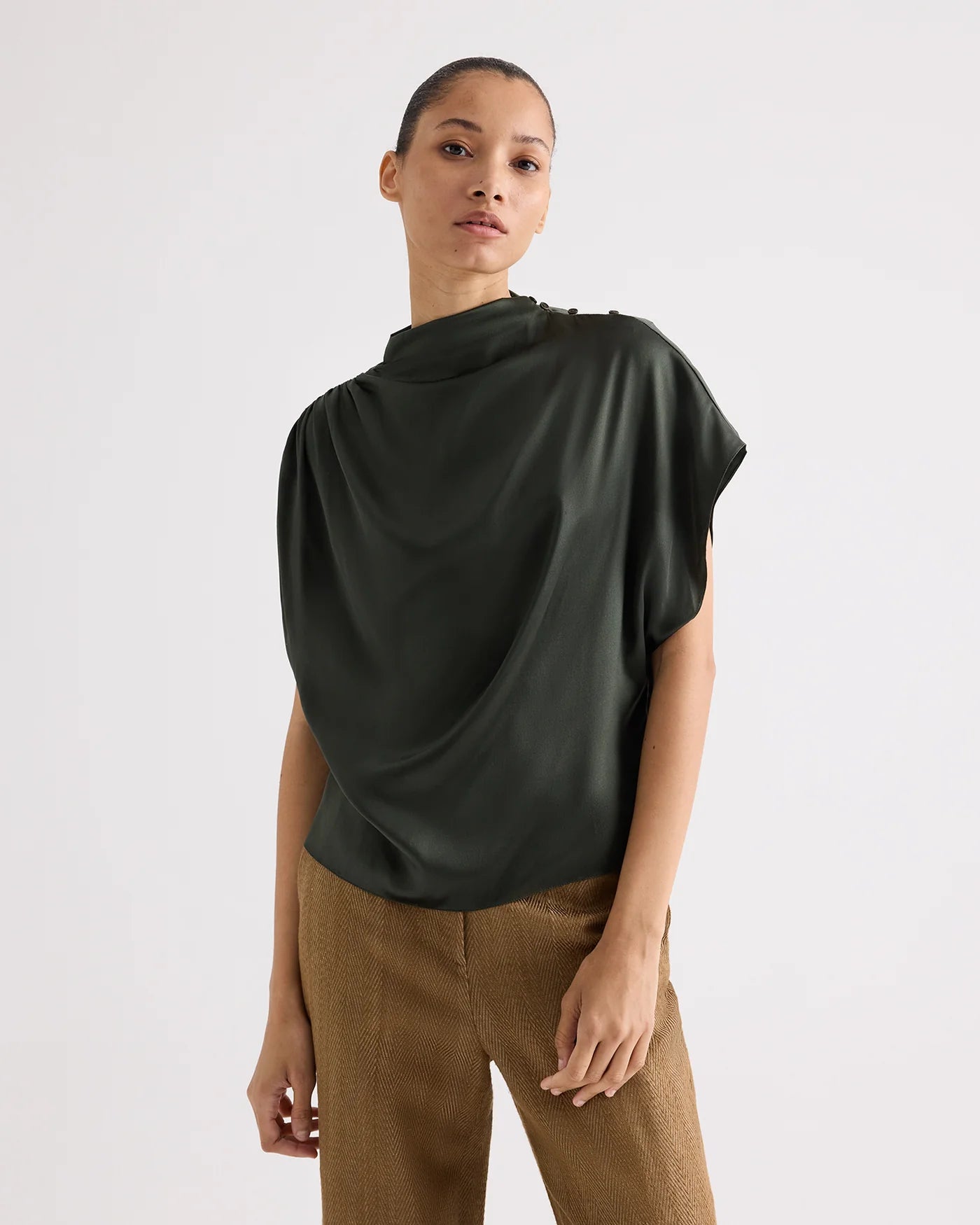 WISH YOU WOULD TOP IN SUPERWASHED SILK