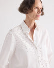 NEXT MORNING SHIRT WITH CRYSTALS IN SUPERFINE COTTON