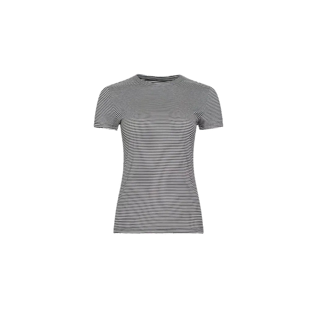 RESSI FITTED TEE IN BLACK AND WHITE STRIPE
