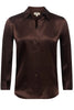 DANI SILK BLOUSE IN COFFEE BROWN