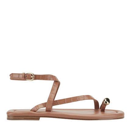 GYNNIE FLAT LEATHER SANDAL