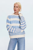 MOA STRIPED BUBBLE SWEATER IN BLUE GRADIENT STRIPE