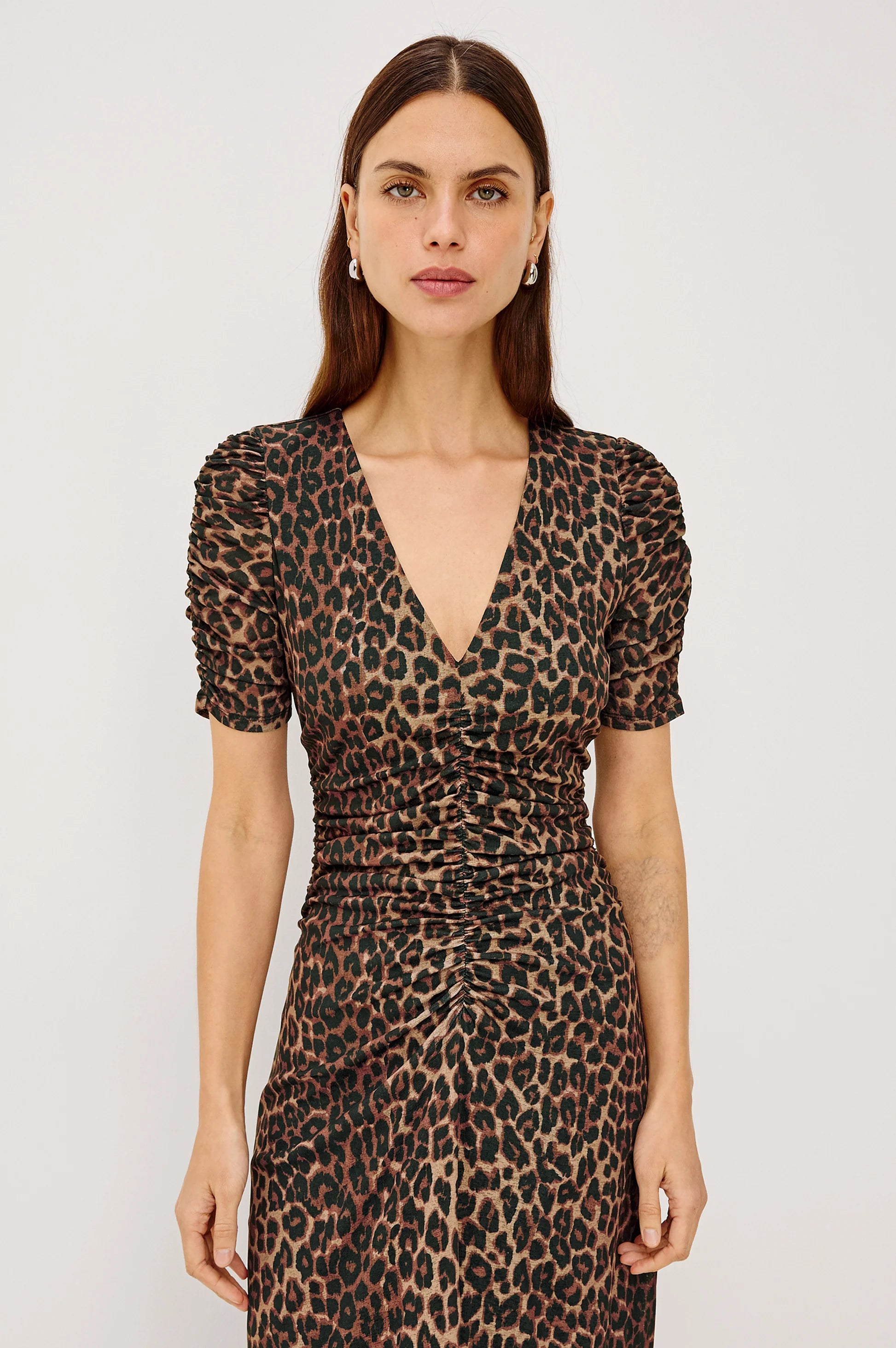 BEACON DRESS IN BROWN NALA