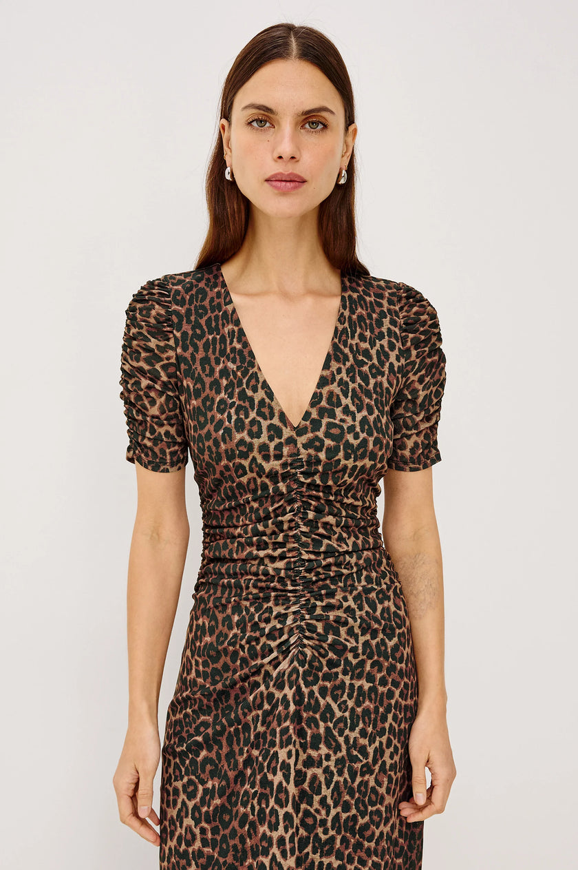 BEACON DRESS IN BROWN NALA