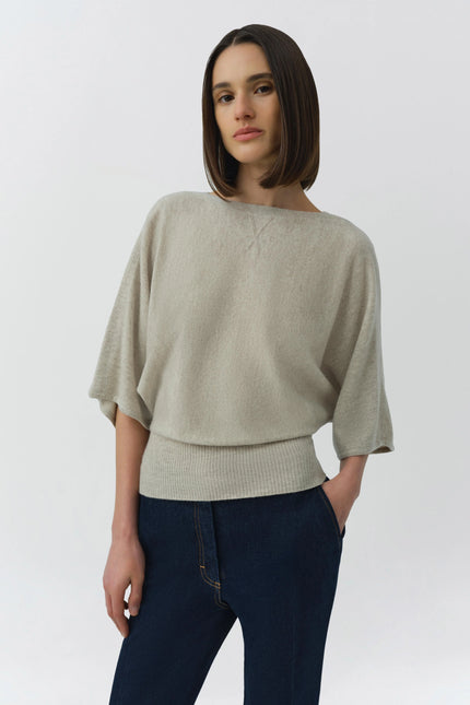 SHAI CASHMERE DOLMAN BOXY TEE