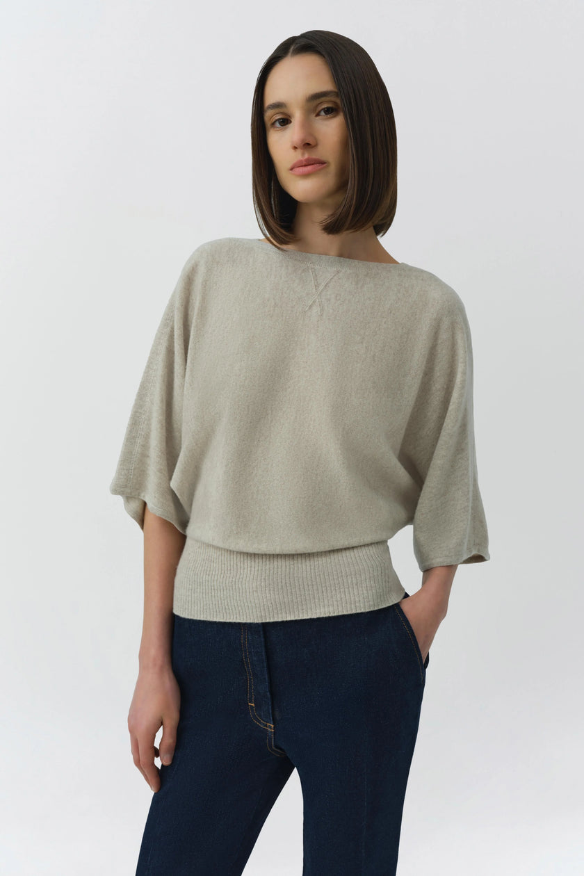 SHAI CASHMERE DOLMAN BOXY TEE
