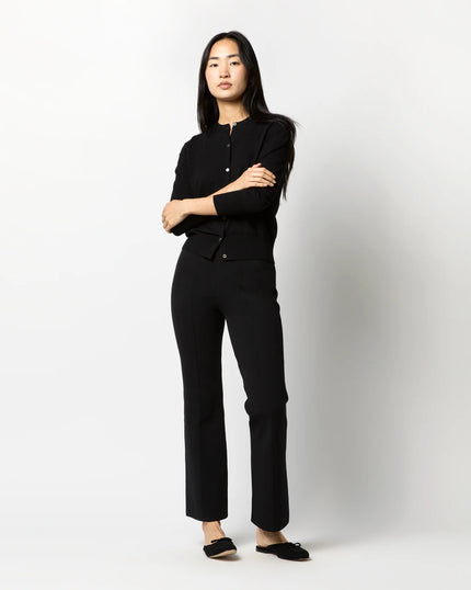 LARA KNIT FLARE CROPPED PANT