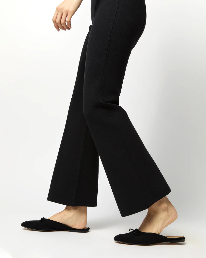 LARA KNIT FLARE CROPPED PANT