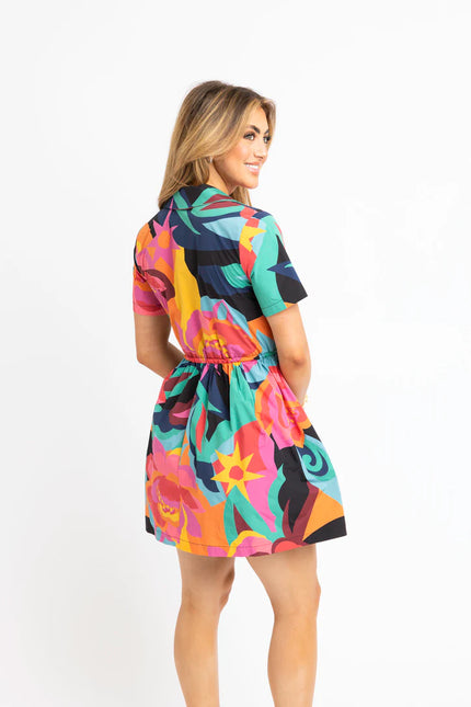 BIG FLORAL PERFORMANCE WEEKEND DRESS
