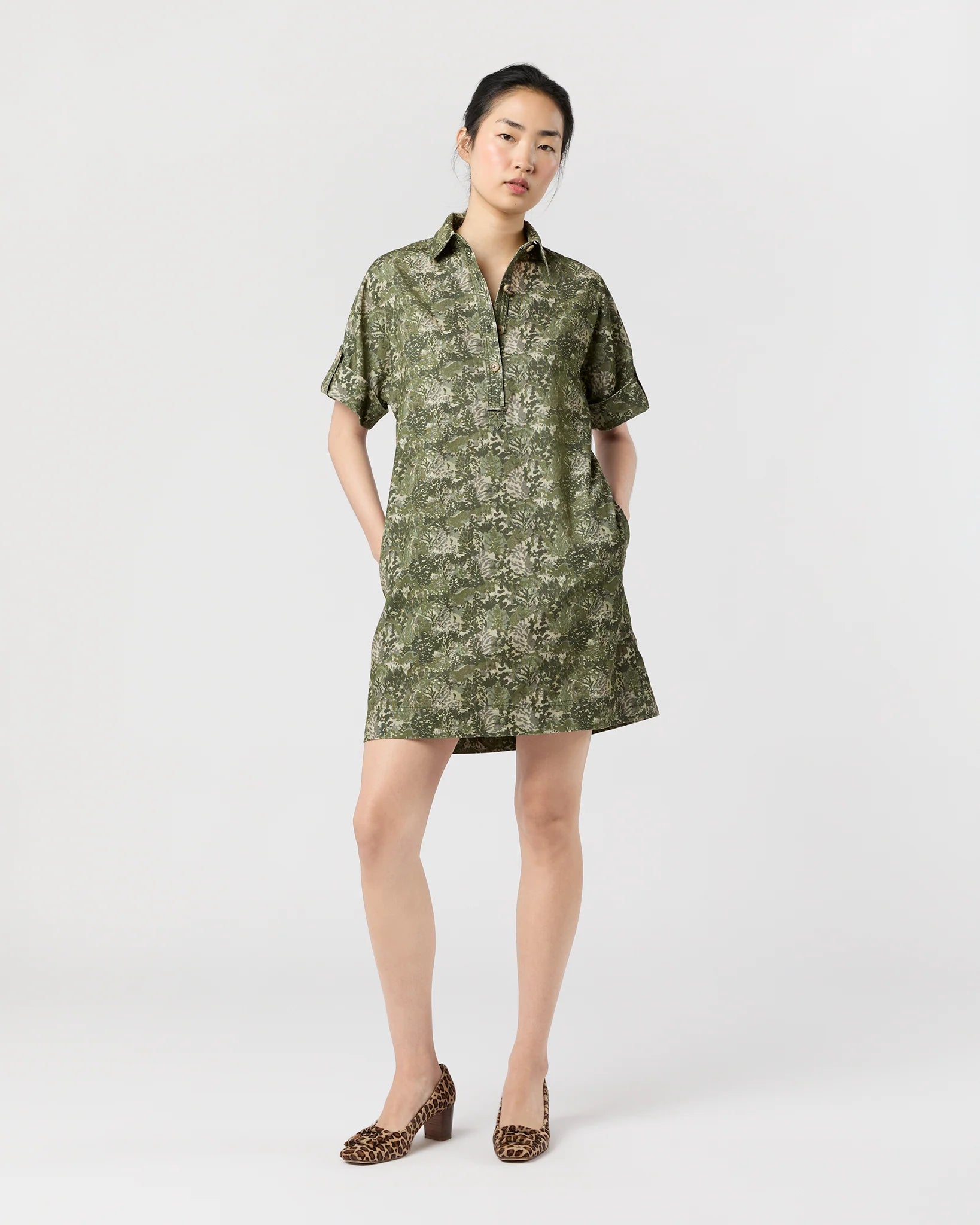 FOREST LIBERTY FABRIC CORD MOLLY DRESS