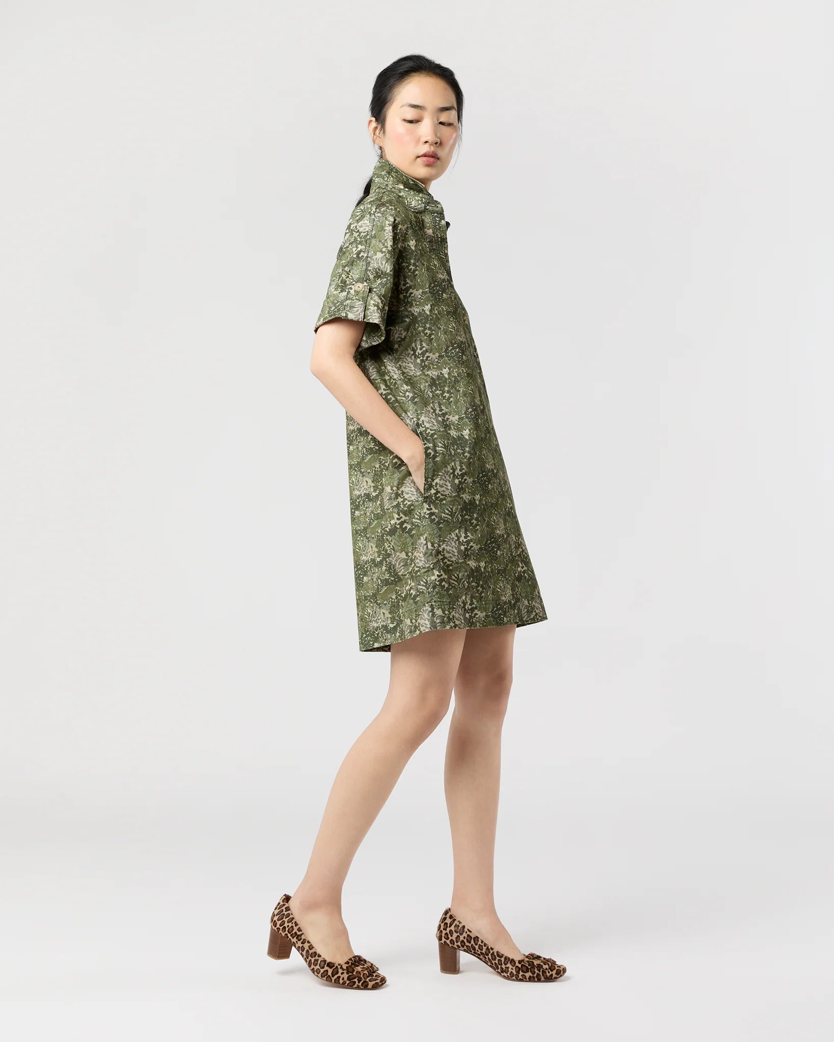 FOREST LIBERTY FABRIC CORD MOLLY DRESS
