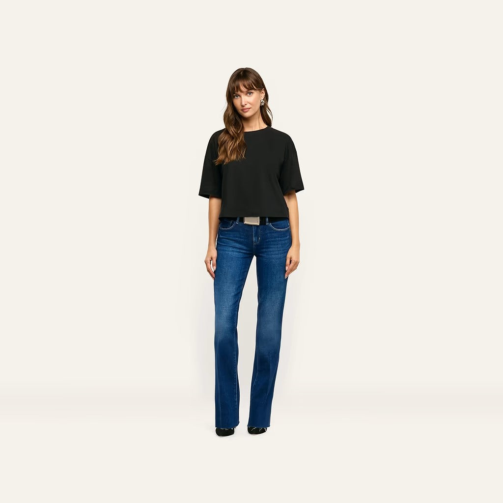 DARIA OVERSIZED CROPPED TEE
